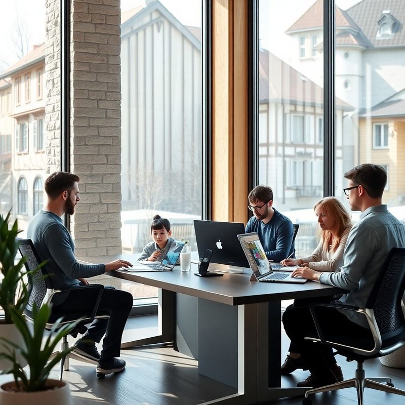 Studio Studio team working at a modern office in Slovenia